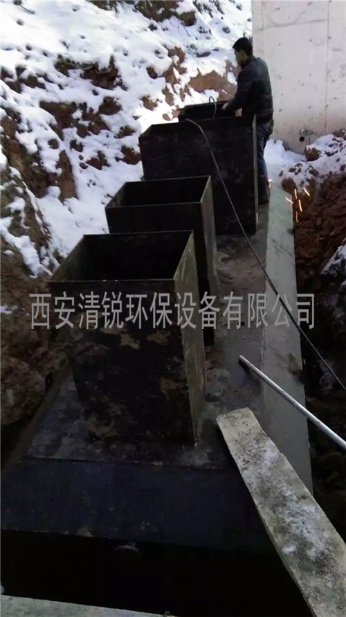 甘肅省蓮花臺火車站污水處理施工現(xiàn)場